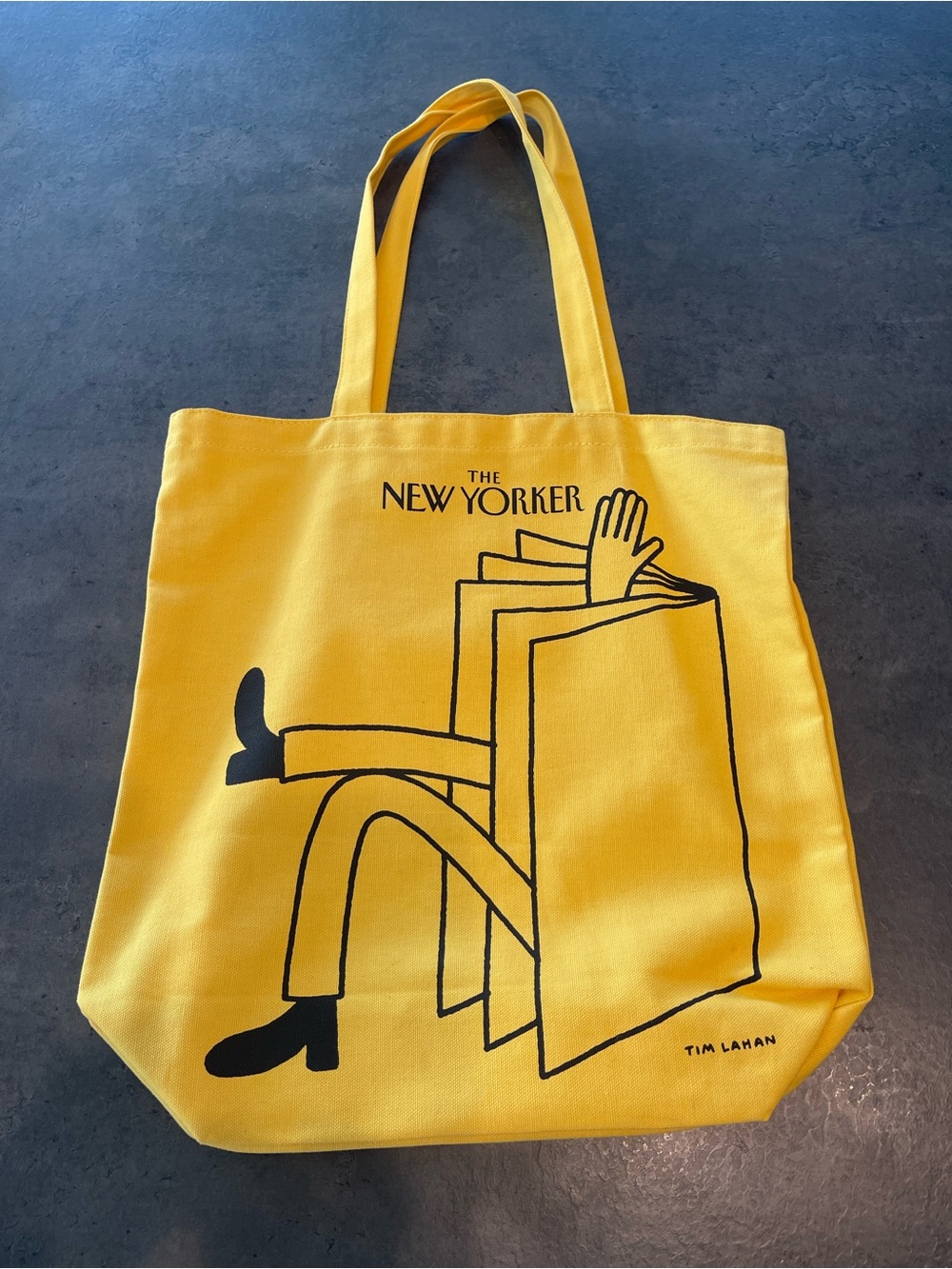 “The New Yorker” Yellow Canvas Tote Bag